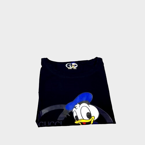 Blue Donald Duck Print Plus Size T-Shirt - Plus Size Garments