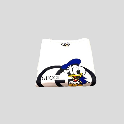 White Donald Duck Print Plus Size T-Shirt - Plus Size Garments