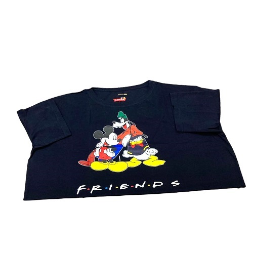T-Shirt Garments Mickey Black Plus Size Mouse Size Plus -